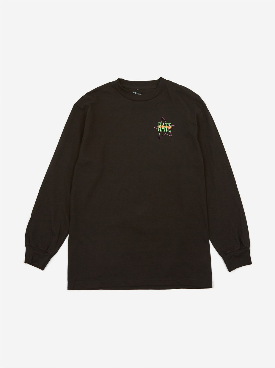 Stray Rats Stray Rats Star Rats longsleeve T-Shirt - Black - Black