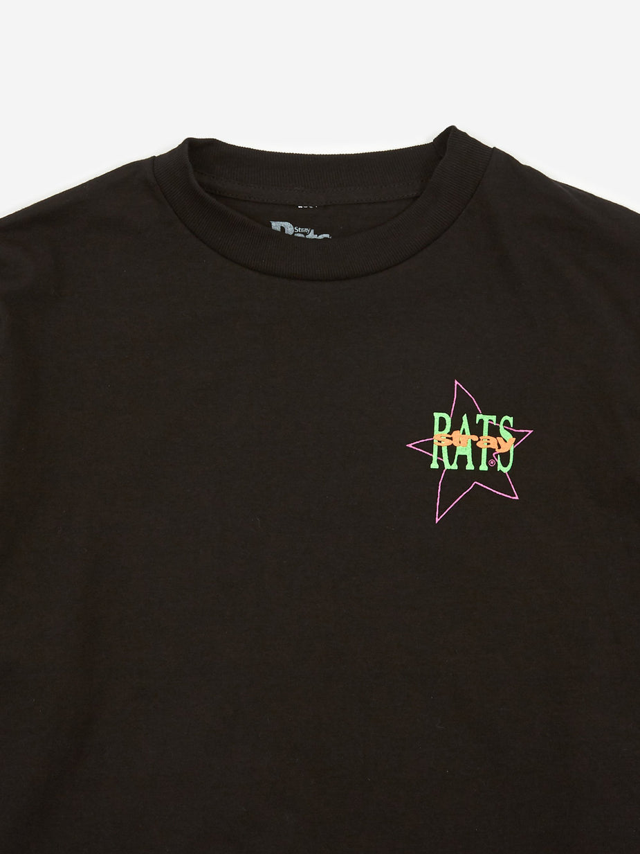 Stray Rats Stray Rats Star Rats longsleeve T-Shirt - Black - Black