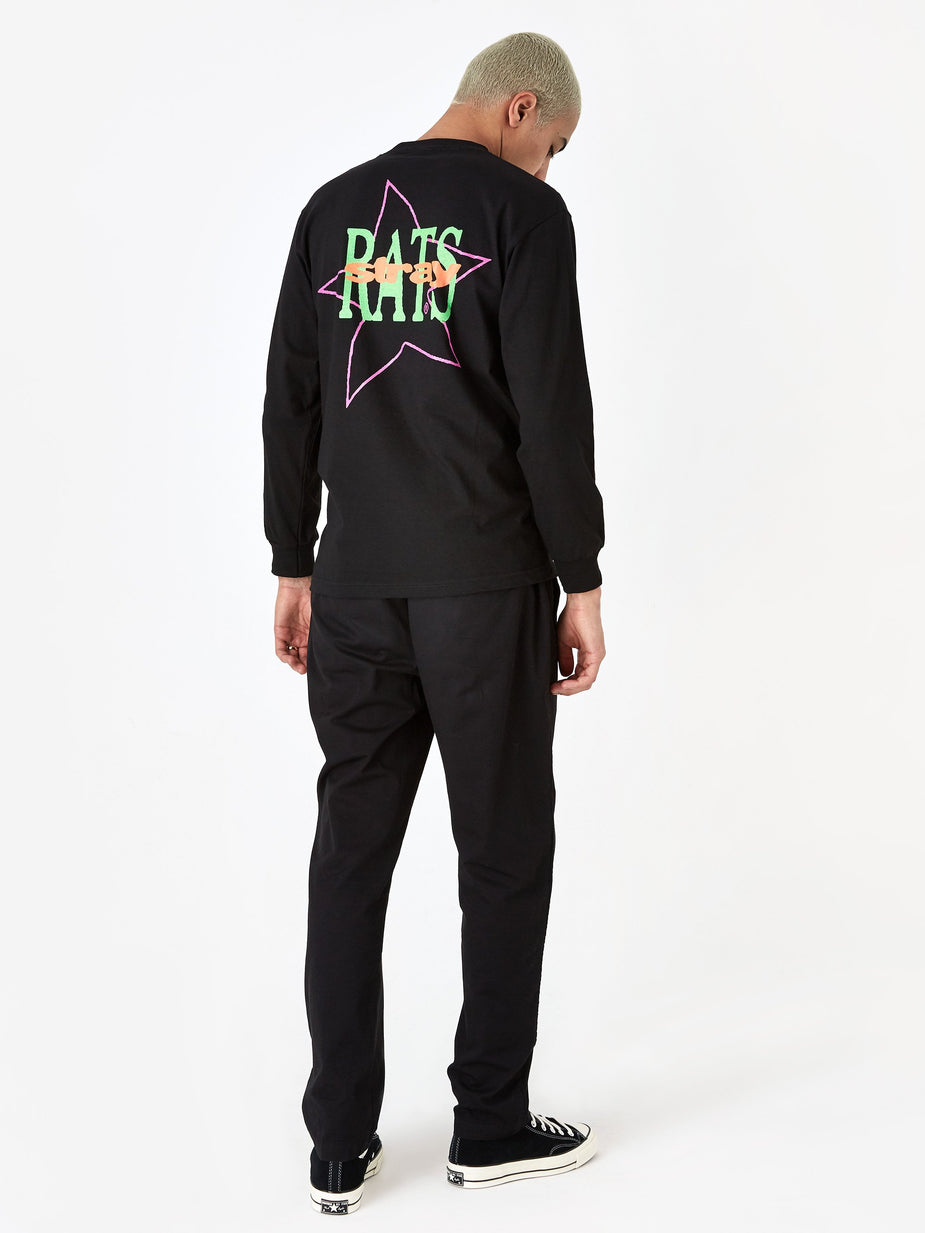 Stray Rats Stray Rats Star Rats longsleeve T-Shirt - Black - Black