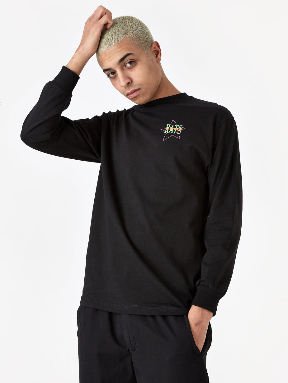 Stray Rats Stray Rats Star Rats longsleeve T-Shirt - Black - Black
