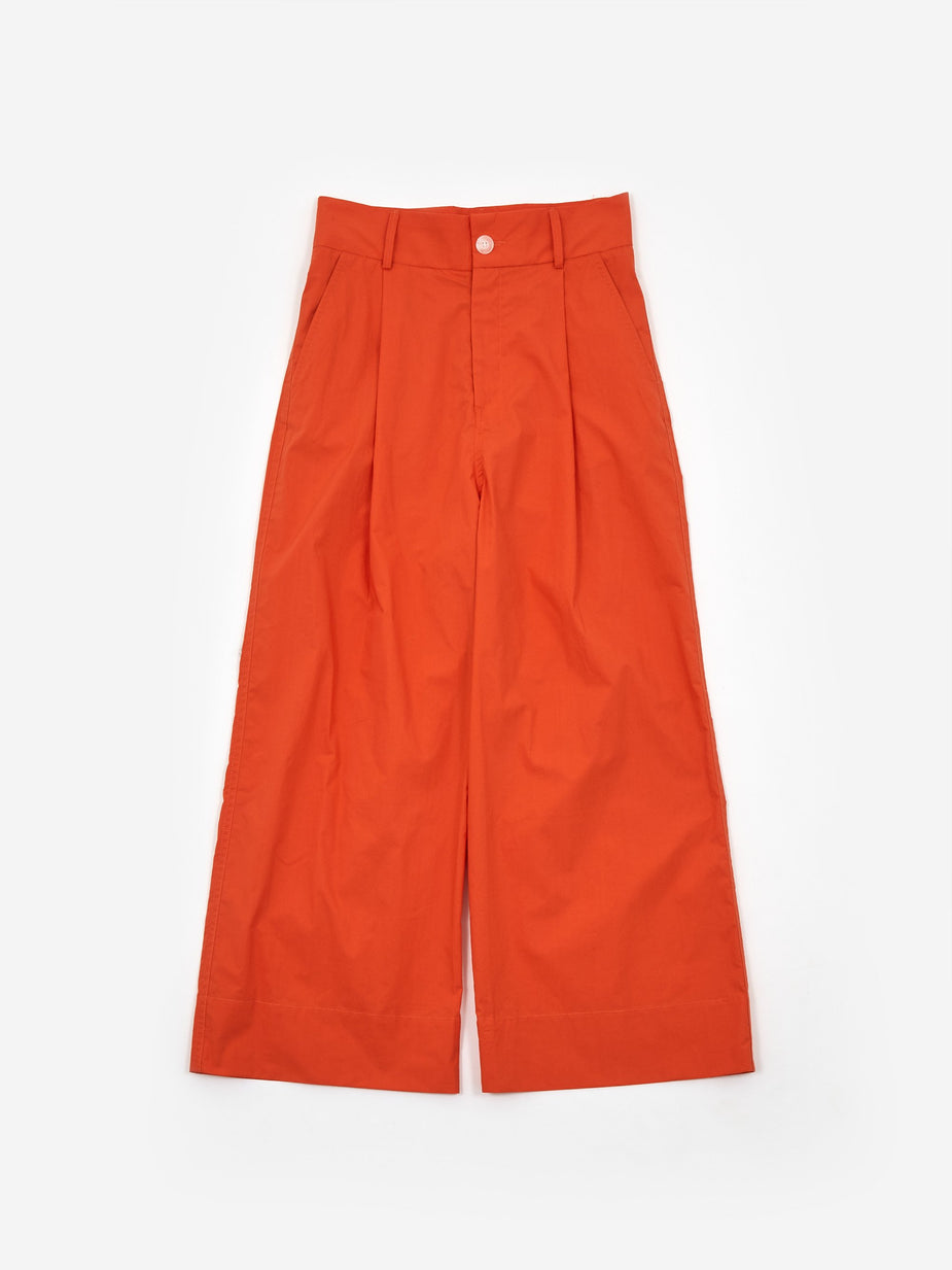 Studio Nicholson Studio Nicholson Pleat Front Wide Leg Trouser - Tomato - Other