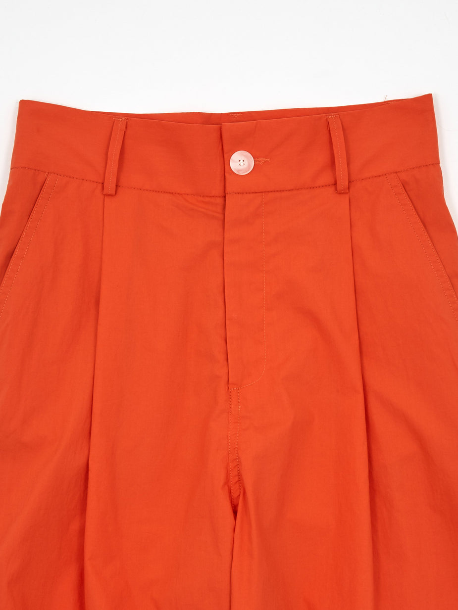 Studio Nicholson Studio Nicholson Pleat Front Wide Leg Trouser - Tomato - Other