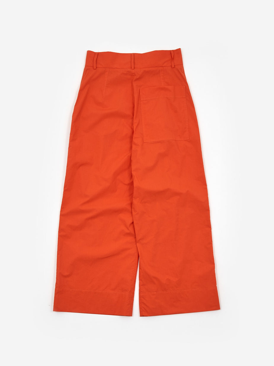 Studio Nicholson Studio Nicholson Pleat Front Wide Leg Trouser - Tomato - Other