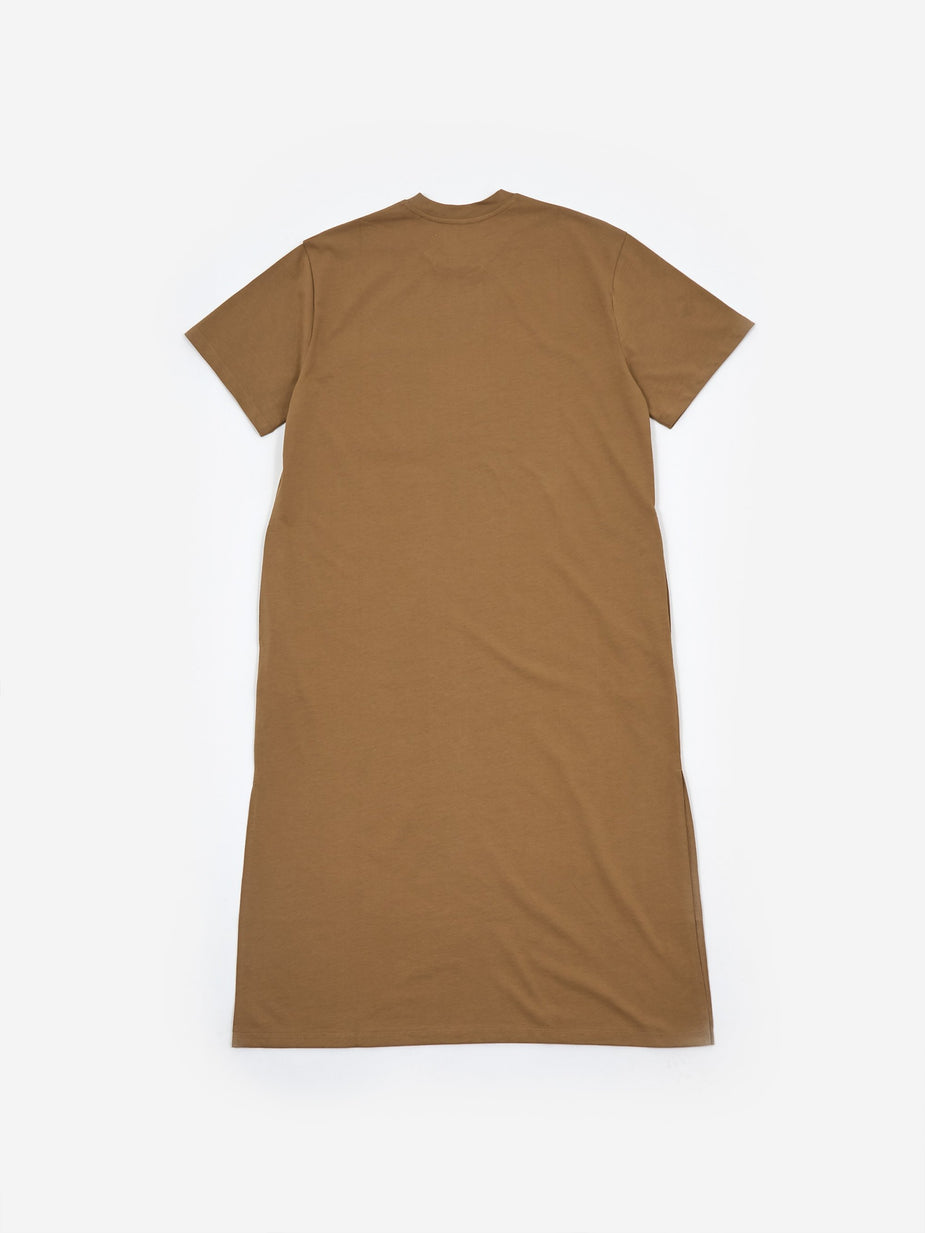Studio Nicholson Studio Nicholson Shortsleeve Jersey Dress - Tan - Orange