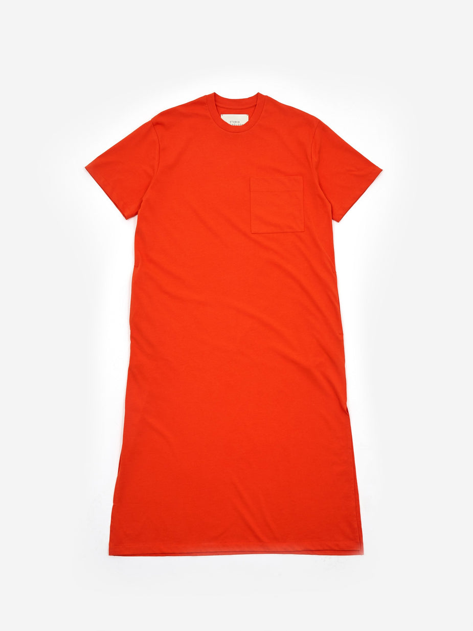 Studio Nicholson Studio Nicholson Shortsleeve Jersey Dress - Tomato - Other