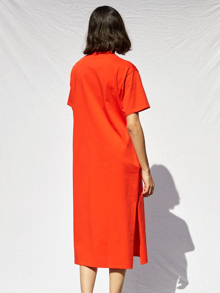 Studio Nicholson Studio Nicholson Shortsleeve Jersey Dress - Tomato - Other