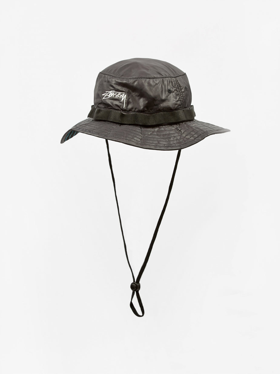 Stussy Stussy 2Tone Nylon Boonie Hat - Black - Black