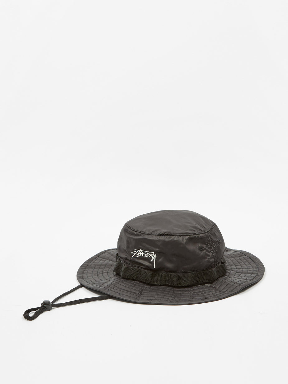 Stussy Stussy 2Tone Nylon Boonie Hat - Black - Black