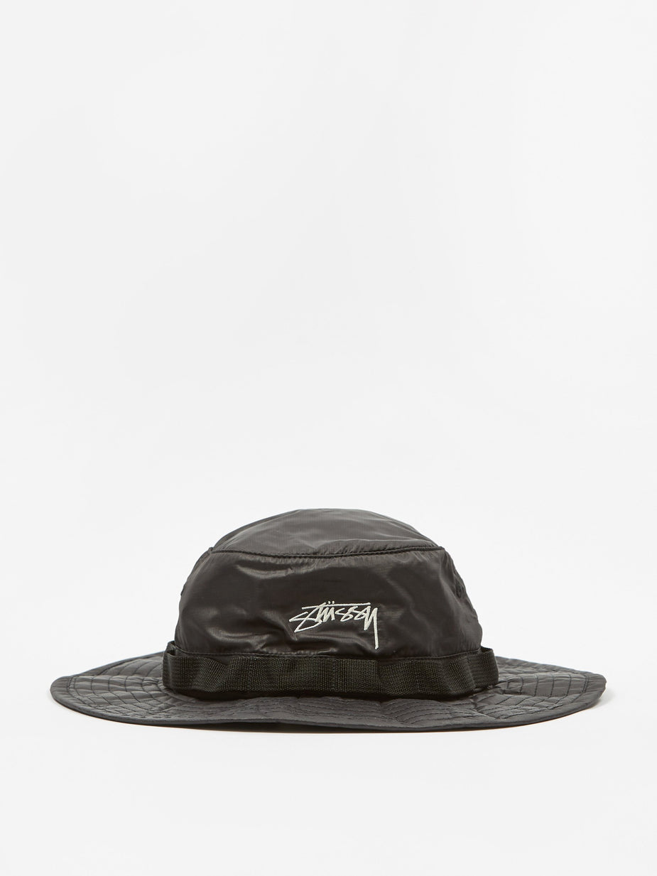 Stussy Stussy 2Tone Nylon Boonie Hat - Black - Black