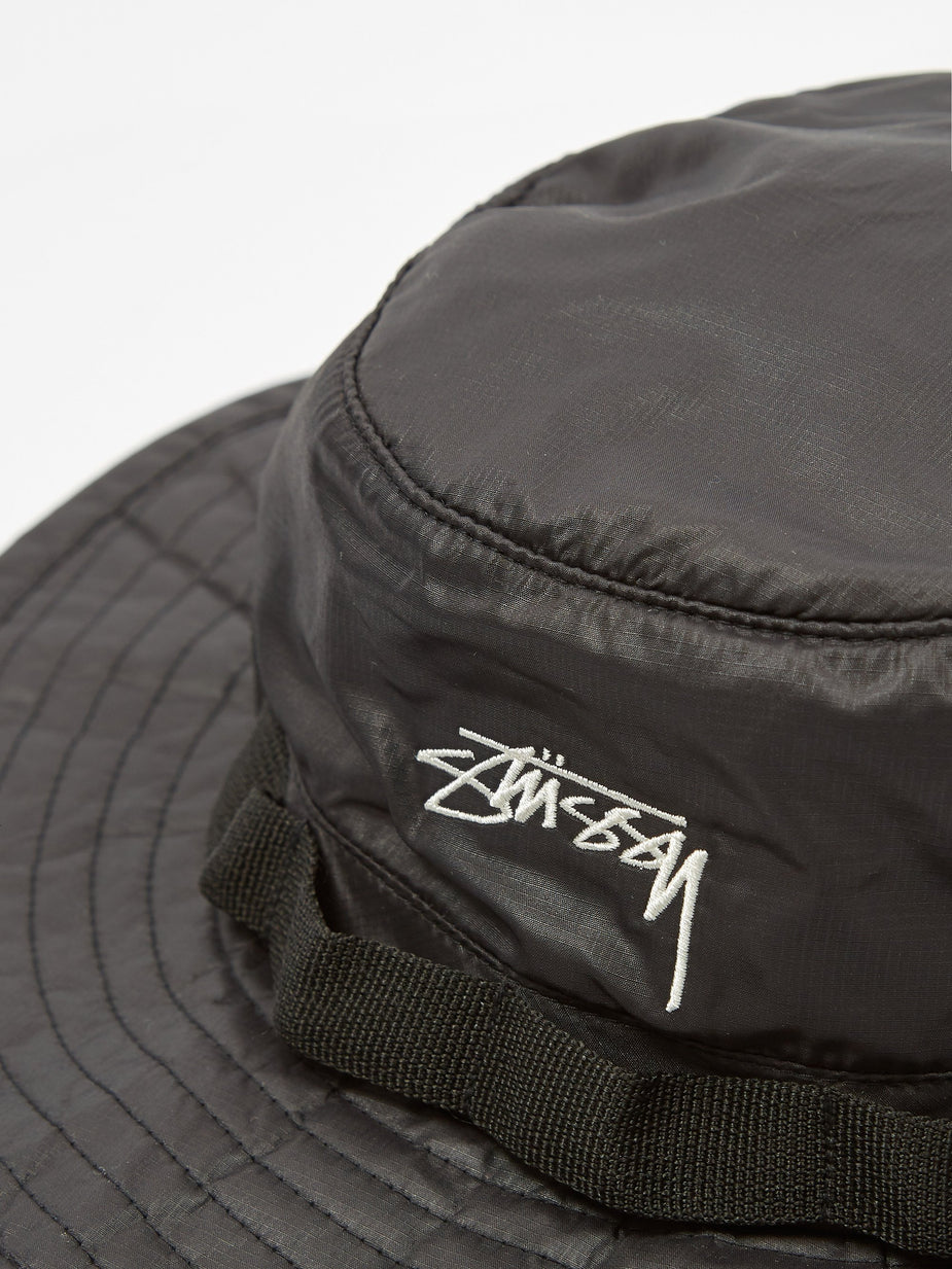 Stussy Stussy 2Tone Nylon Boonie Hat - Black - Black