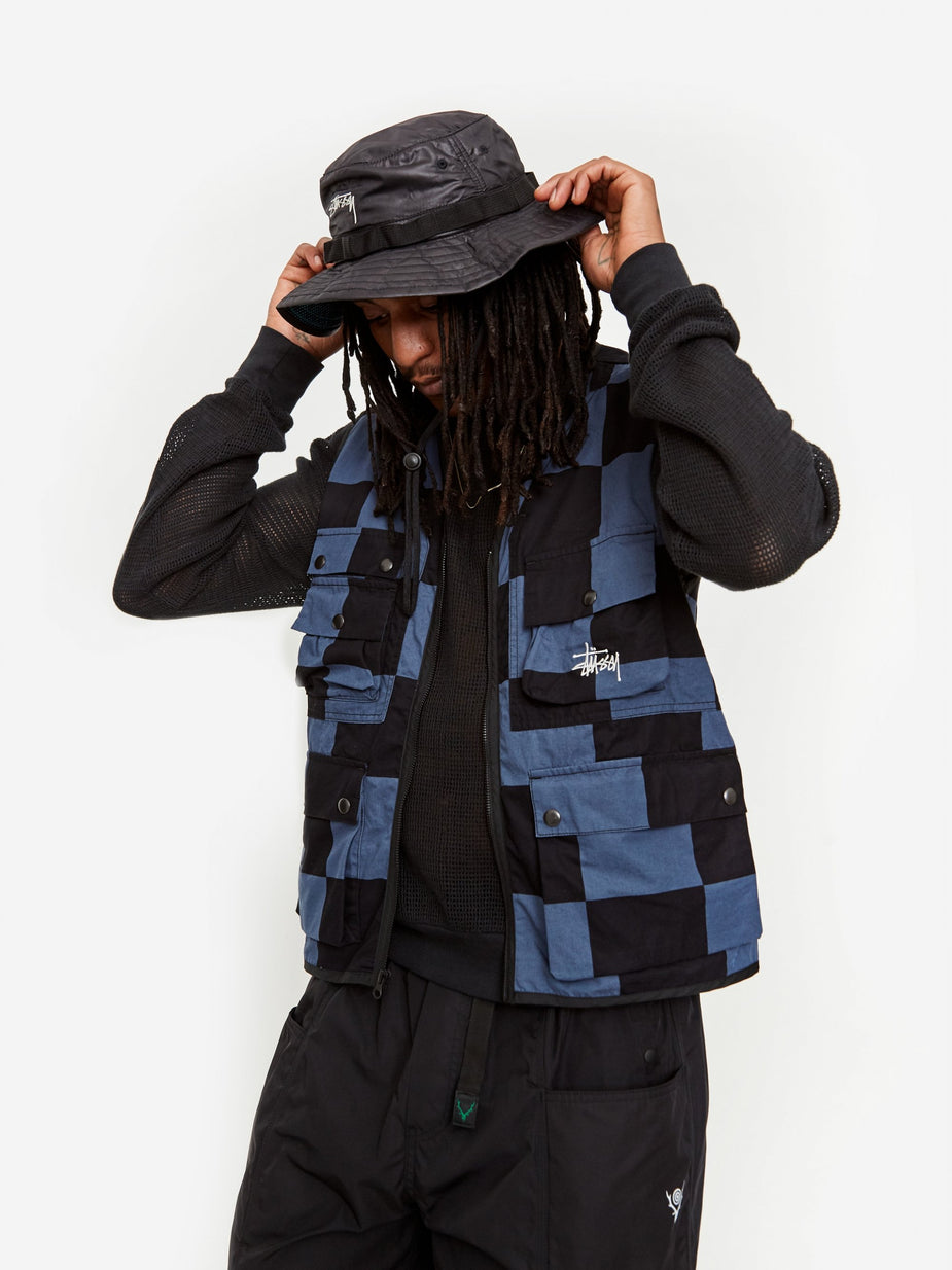 Stussy Stussy 2Tone Nylon Boonie Hat - Black - Black
