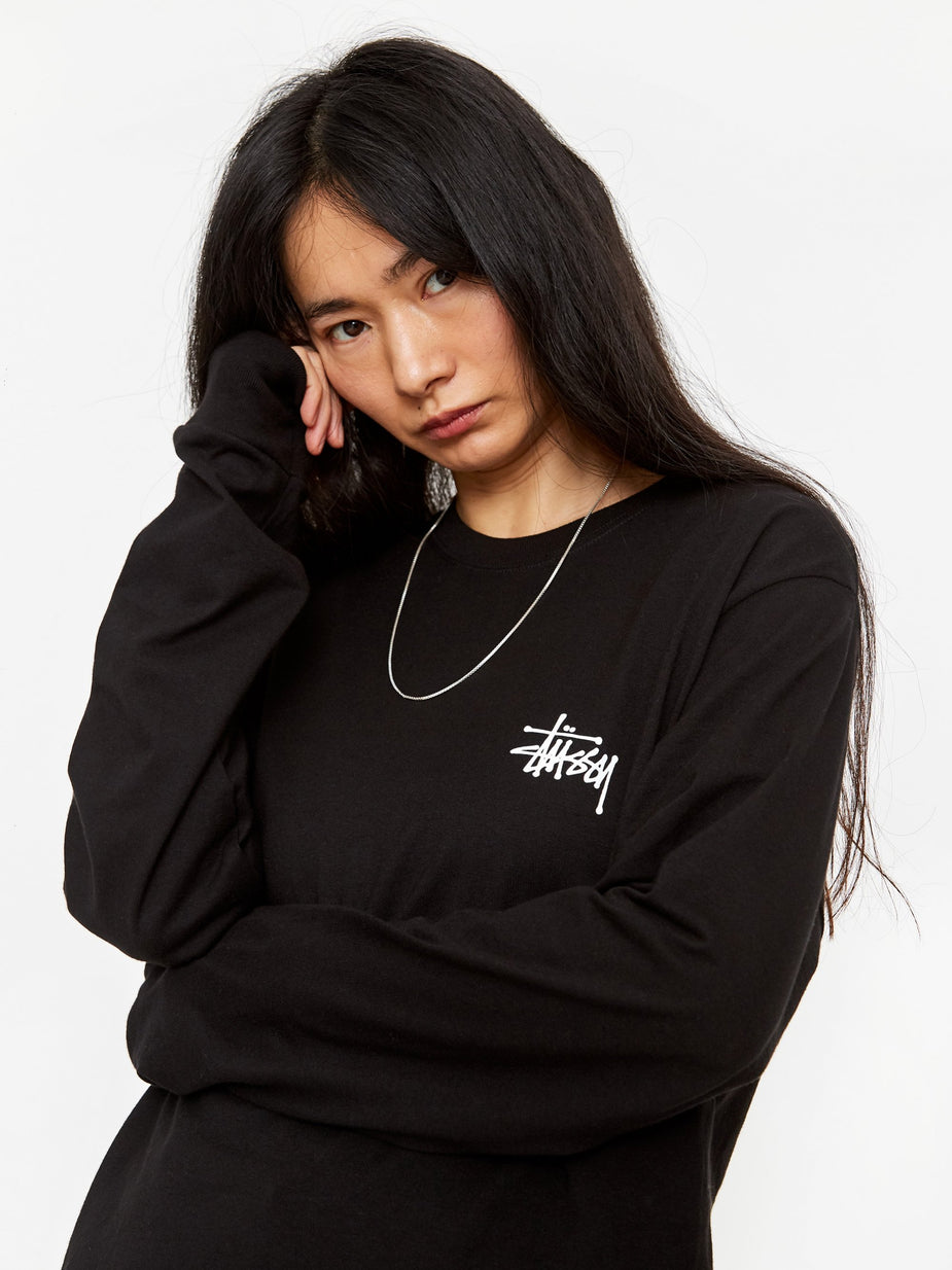 Stussy Stussy Basic Longsleeve T-Shirt - Black - Black