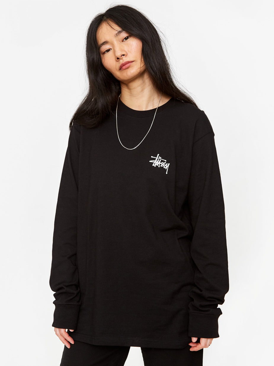 Stussy Stussy Basic Longsleeve T-Shirt - Black - Black