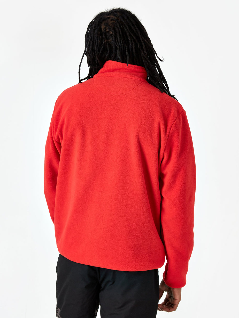 Stussy Stussy Basic Polar Fleece Mock Neck Top - Red - Red