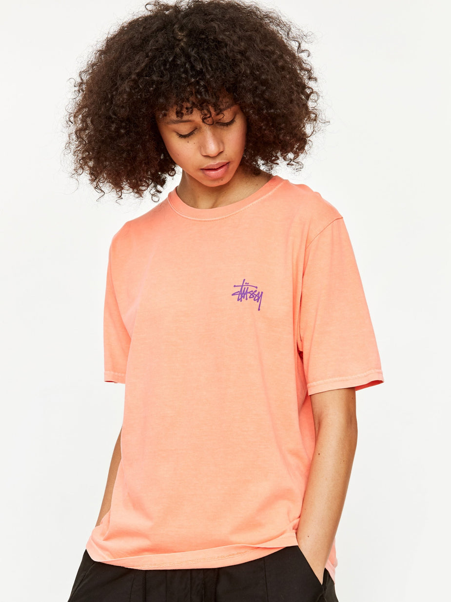 Stussy Stussy Basic Pigment Dyed T-Shirt - Neon Orange - Orange