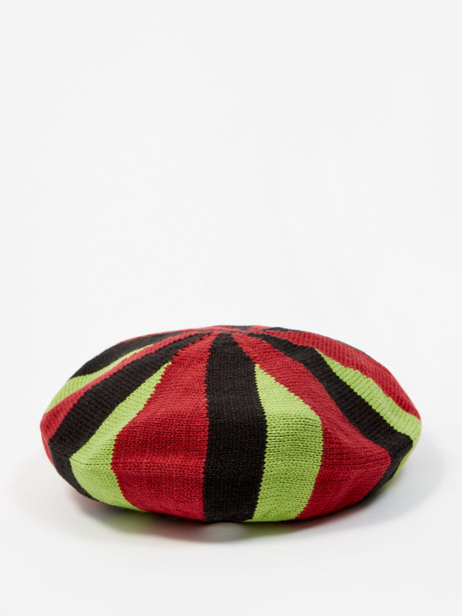 Stussy Stussy Belmont Stripe Beret - Red - Red