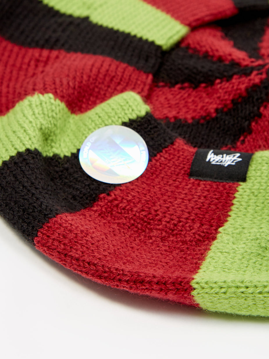 Stussy Stussy Belmont Stripe Beret - Red - Red