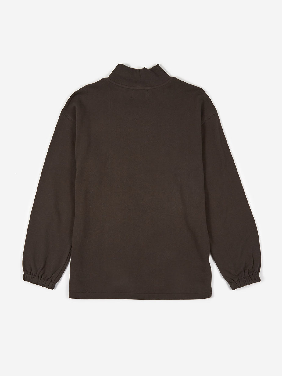 Stussy Stussy Benton Longsleeve Terry Mock Neck Top - Charcoal - Grey