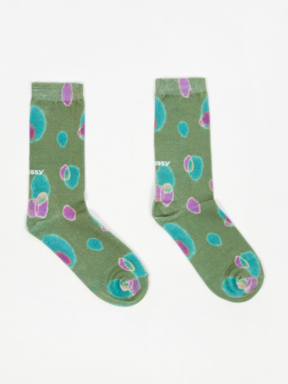 Stussy Stussy Blob Everyday Sock - Olive - Green