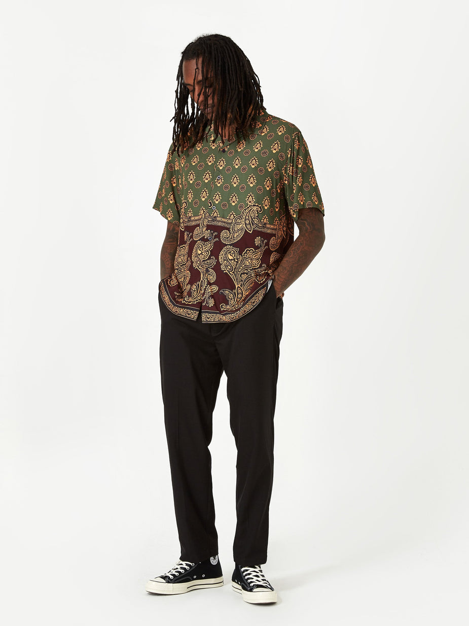 Stussy Stussy Block Paisley Shirt - Burgundy - Red