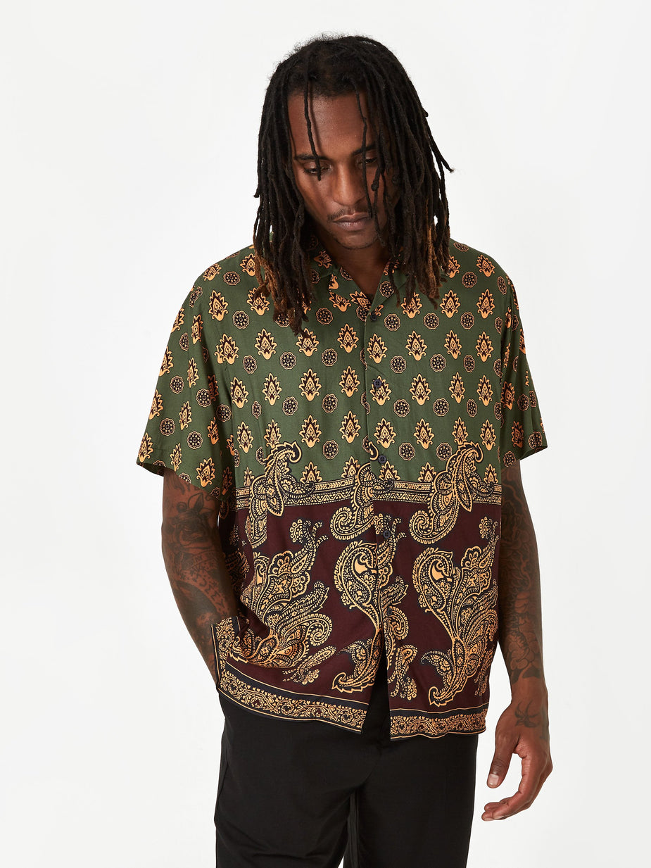 Stussy Stussy Block Paisley Shirt - Burgundy - Red