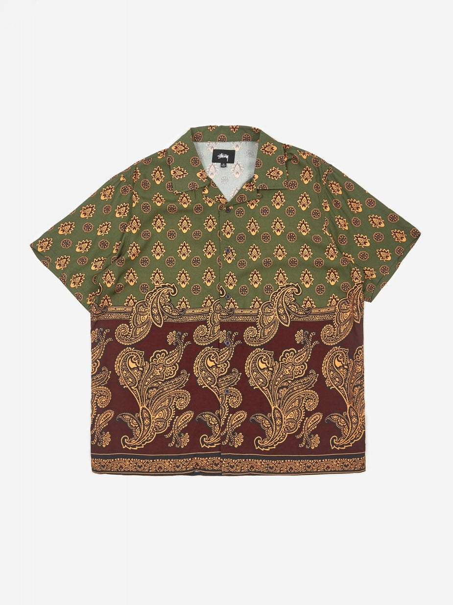 Stussy Stussy Block Paisley Shirt - Burgundy - Red
