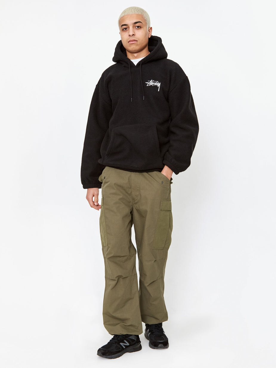 Stussy Stussy Bronson Polar Fleece Hoodie - Black - Black