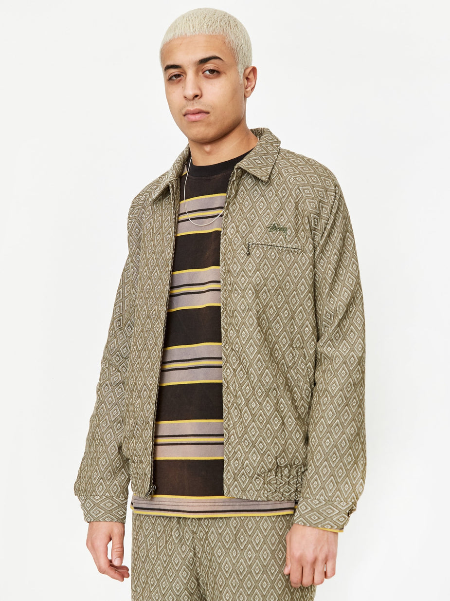 Stussy Stussy Bryan Diamond Jacket - Olive - Green