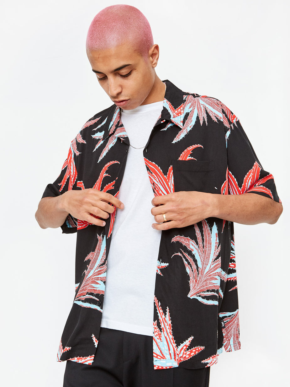 Stussy Stussy Cactus Rayon Shirt - Black - Black