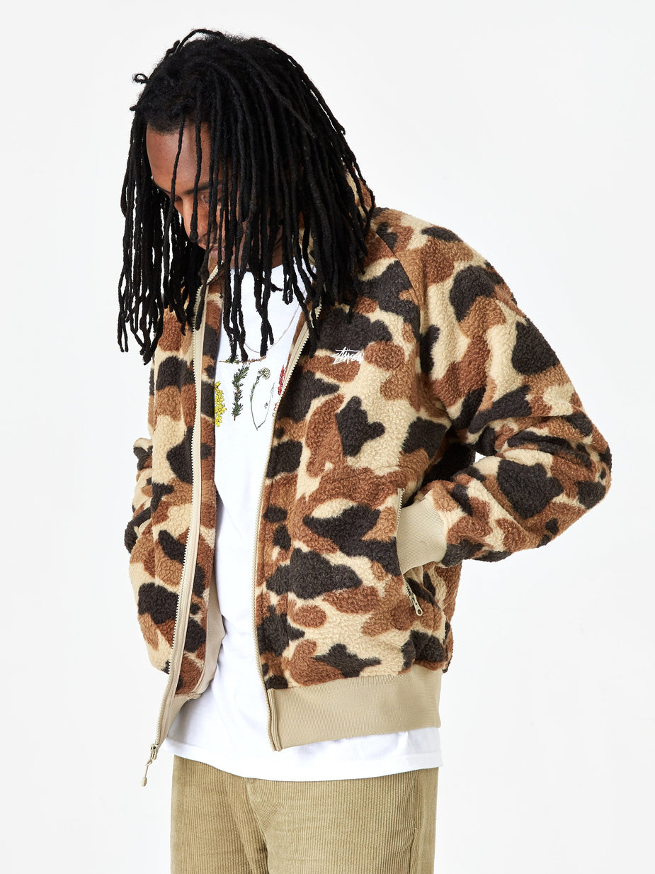 Stussy Stussy Camo Fleece Jacket - Camo - Camo