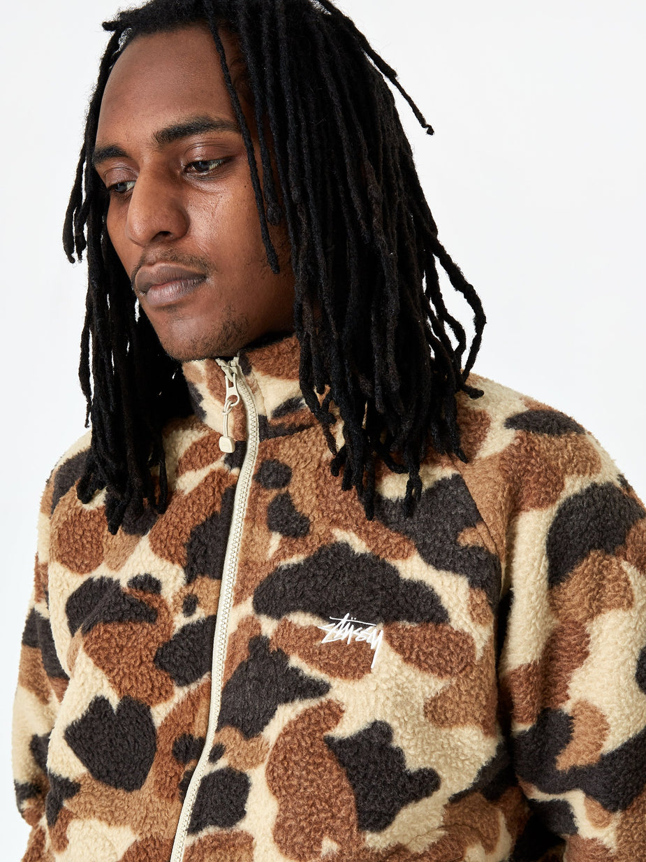Stussy Stussy Camo Fleece Jacket - Camo - Camo