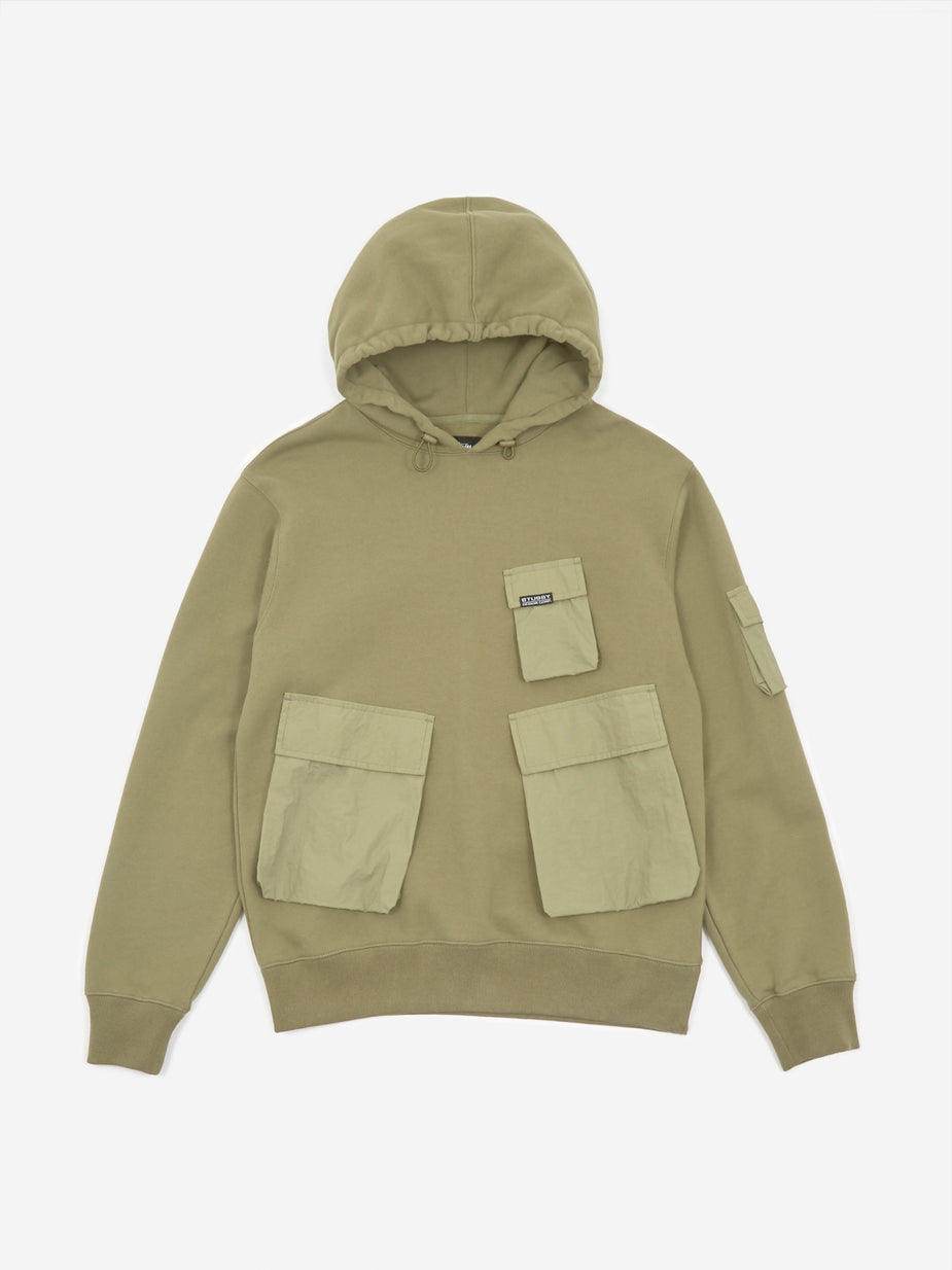 Stussy Stussy Cargo Fleece Hoodie - Khaki - Neutrals