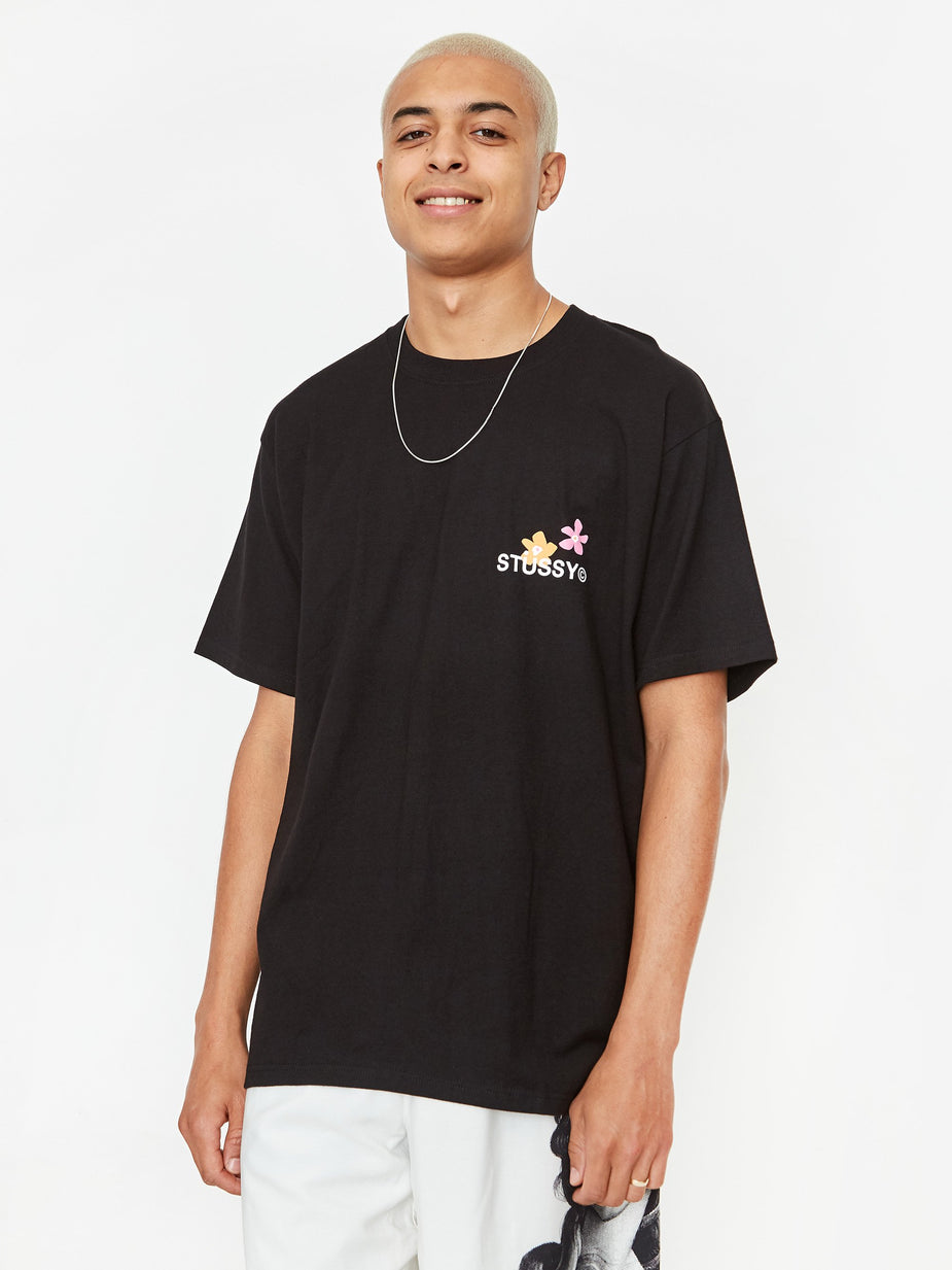 Stussy Stussy City Flowers Shortsleeve T-Shirt - Black - Black