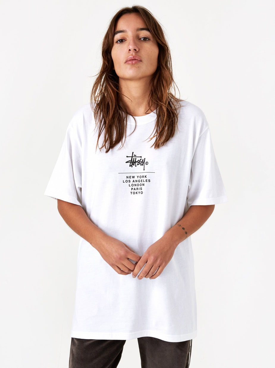 Stussy Stussy City Stack Shortsleeve T-Shirt - White - White