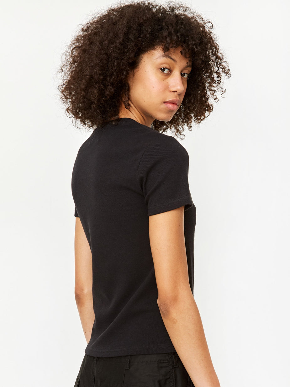 Stussy Stussy Classic Rib T-Shirt - Black - Black