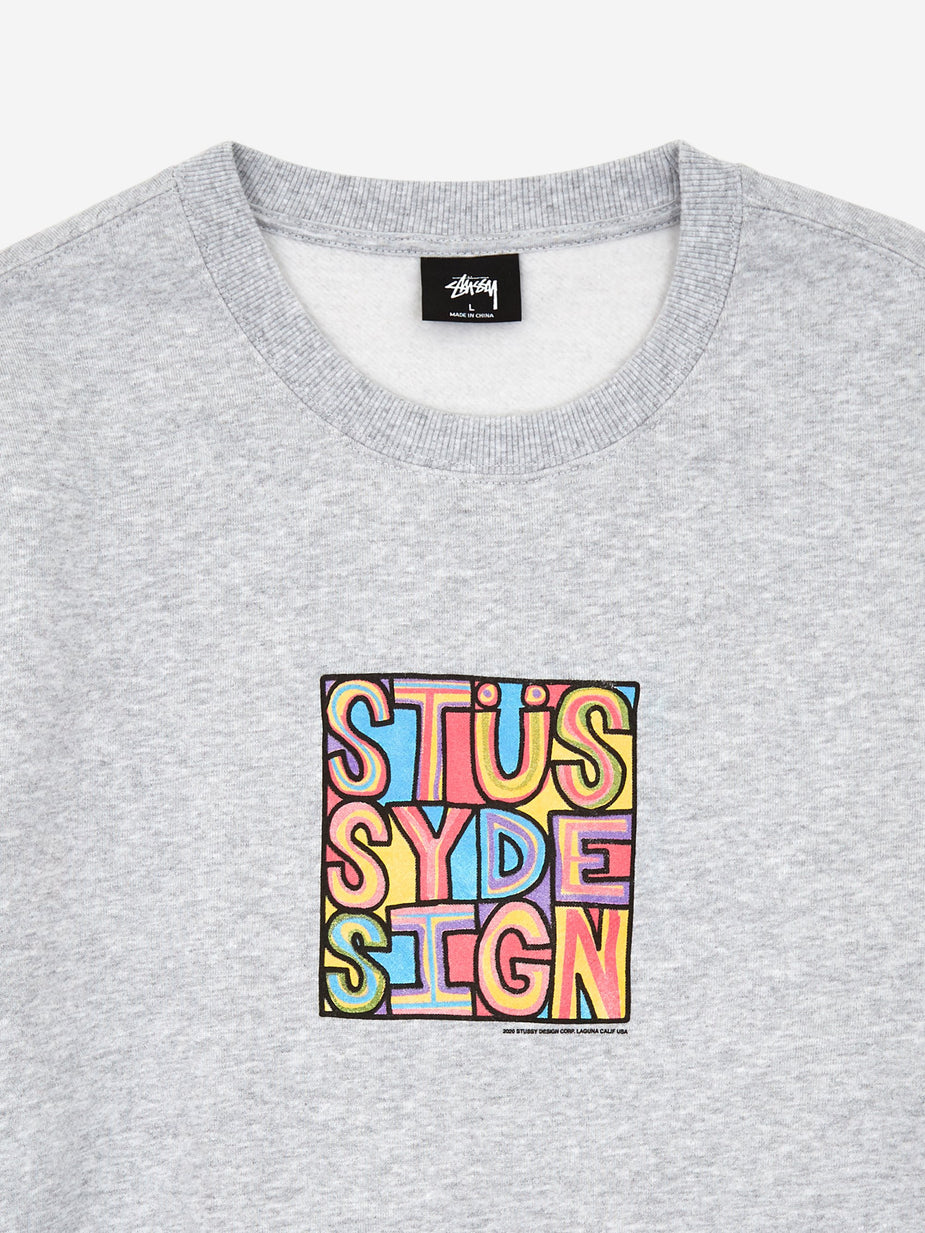 Stussy Stussy Clyde Crewneck Sweatshirt - Ash Heather - Grey