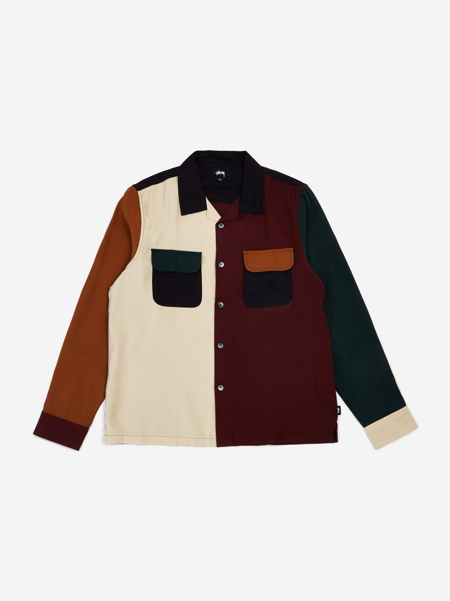 Stussy Stussy Colour Block Rayon Shirt - Multi - Multi