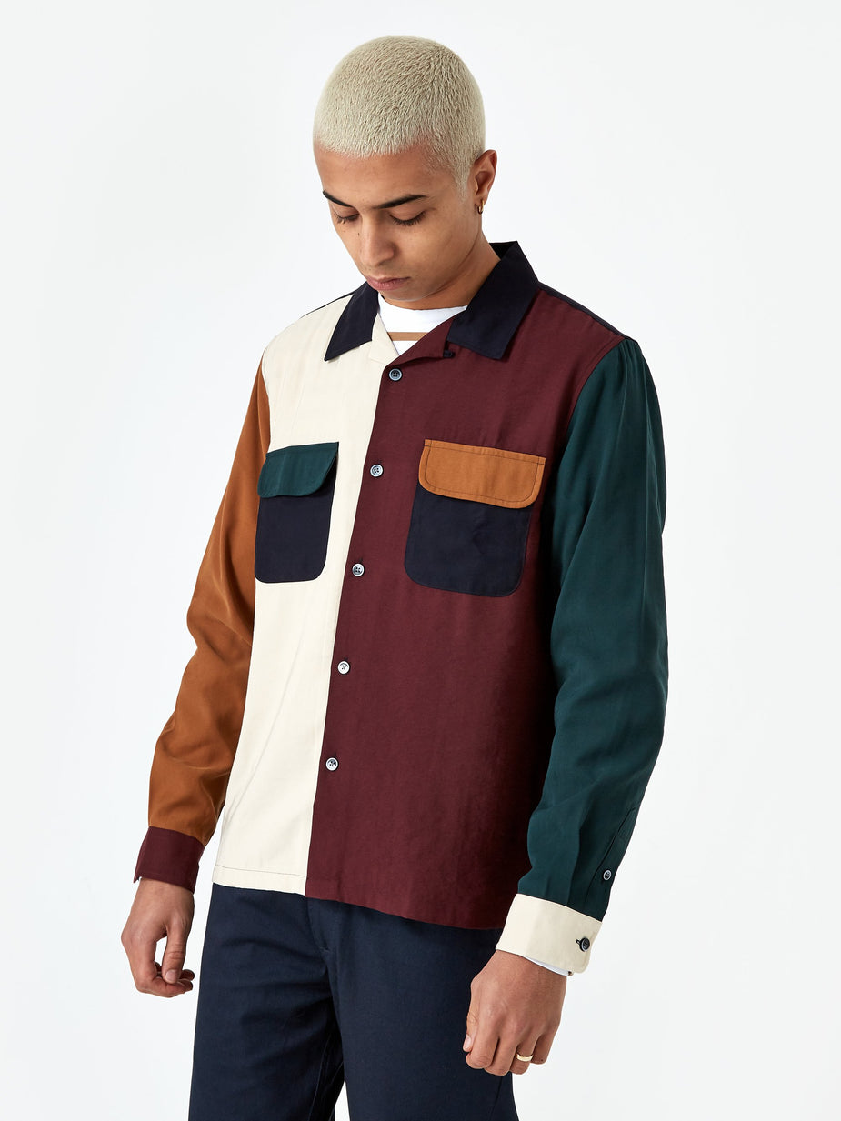 Stussy Stussy Colour Block Rayon Shirt - Multi - Multi