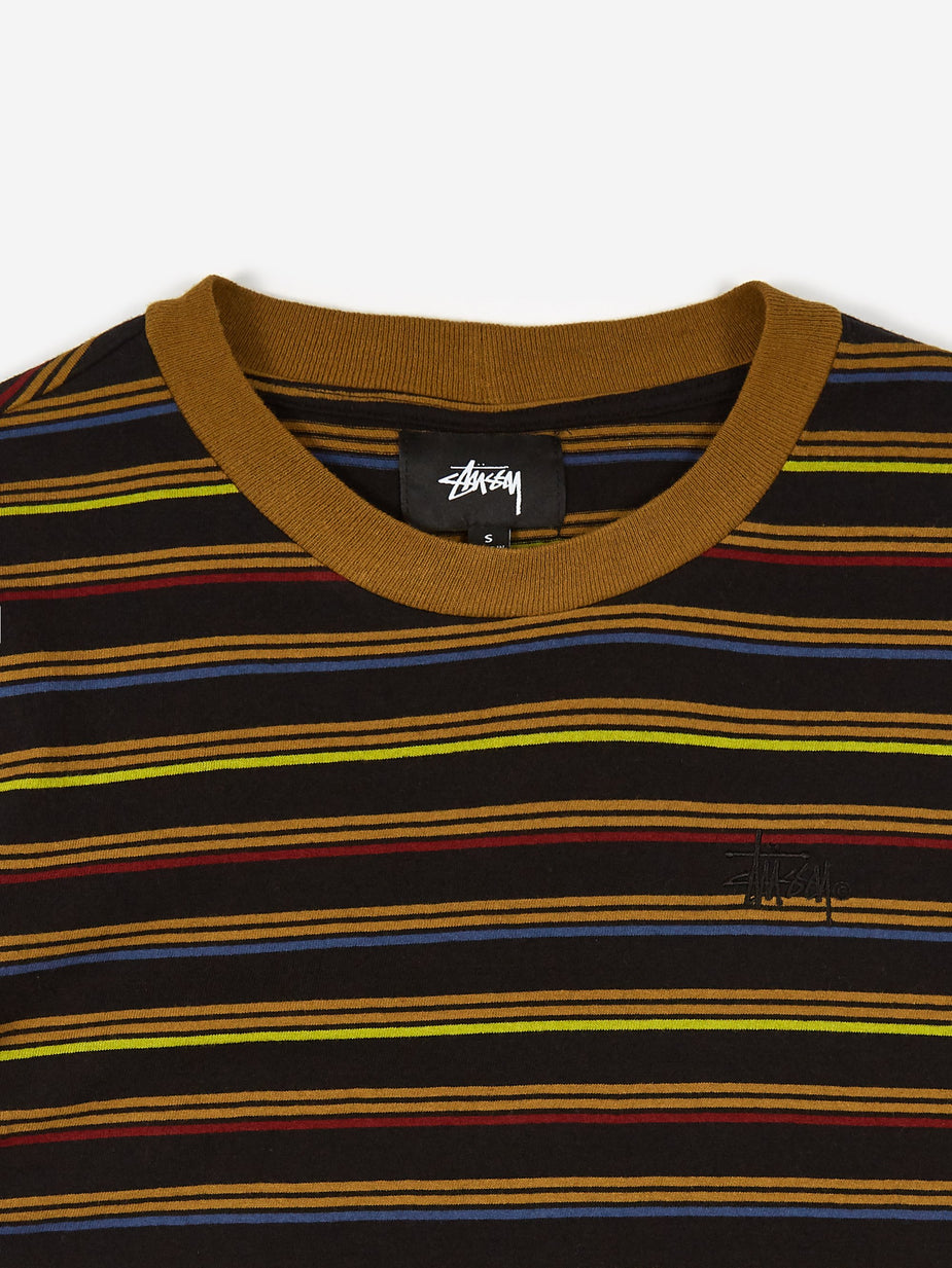 Stussy Stussy Cruz Stripe Cropped T-Shirt - Black - Black