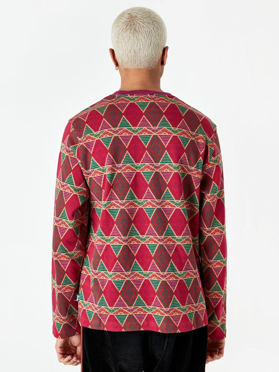 Stussy Stussy Cuzco Longsleeve Crewneck T-Shirt - Berry - Other