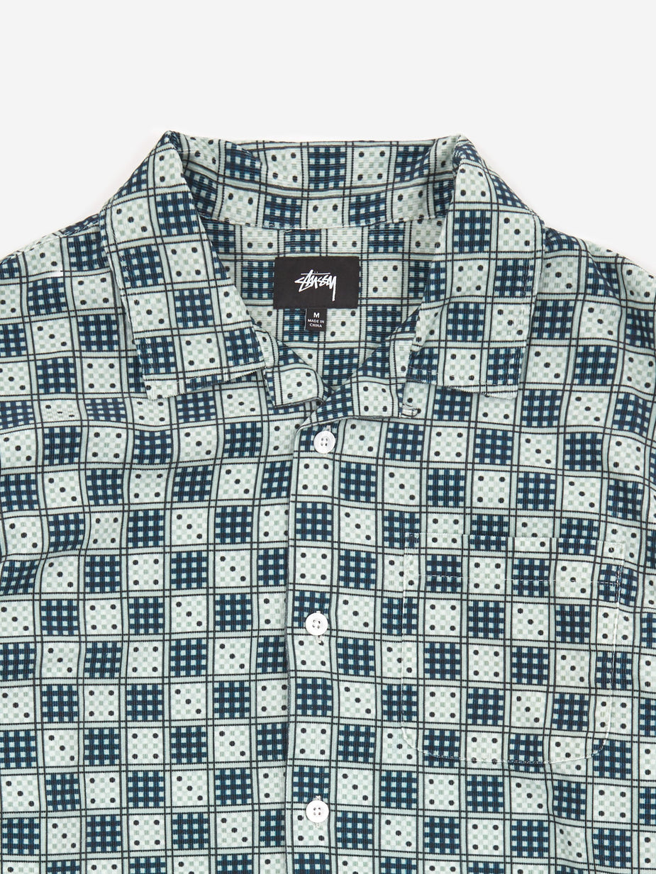 Stussy Stussy Dice Checker Shirt - Indigo - Blue