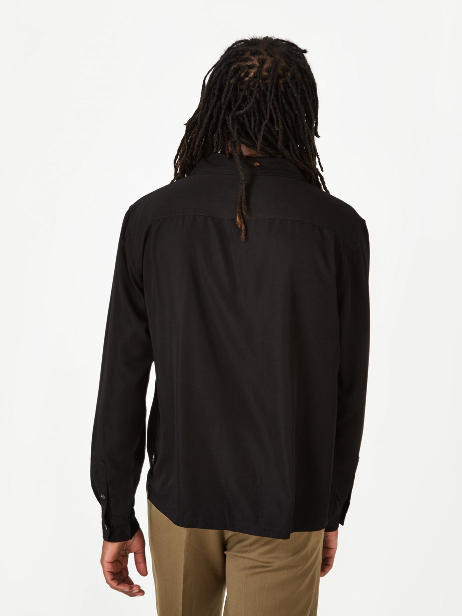 Stussy Stussy Embellished Dragon Longsleeve Shirt - Black - Black