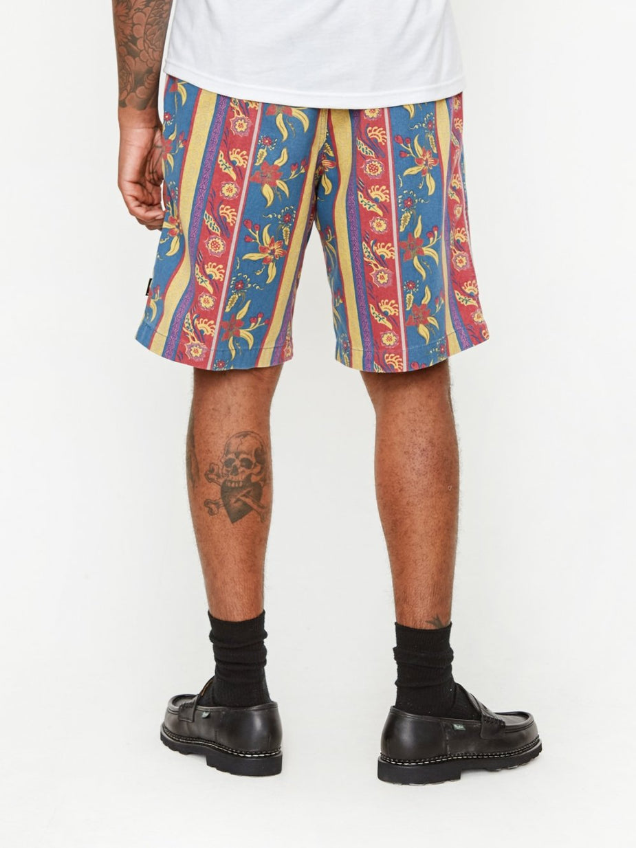 Stussy Stussy Fleur Stripe Beach Short - Navy - Blue