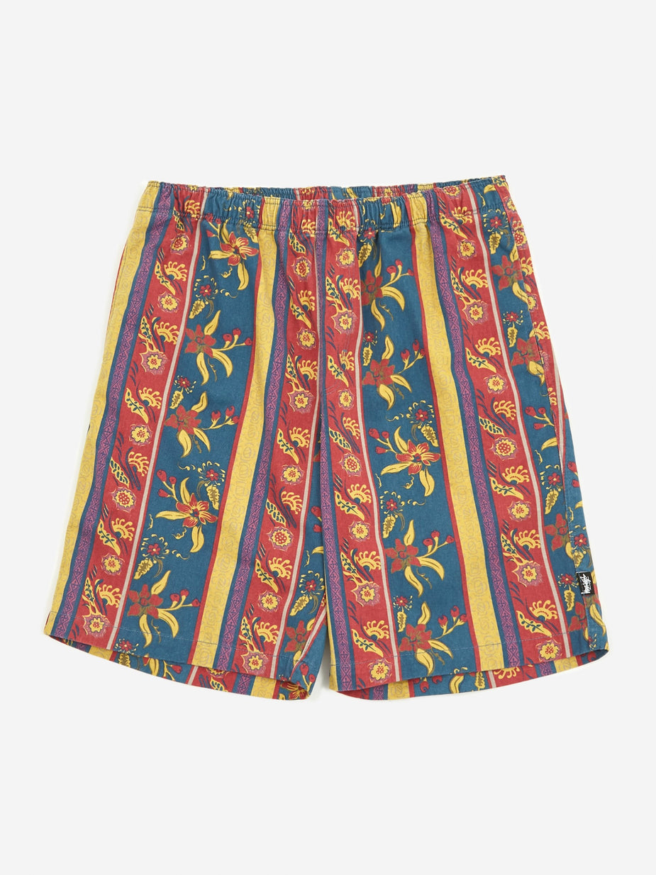 Stussy Stussy Fleur Stripe Beach Short - Navy - Blue