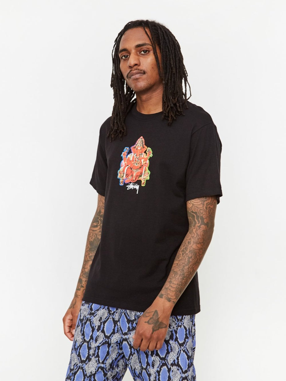 Stussy Stussy Ganesh T-Shirt - Black - Black