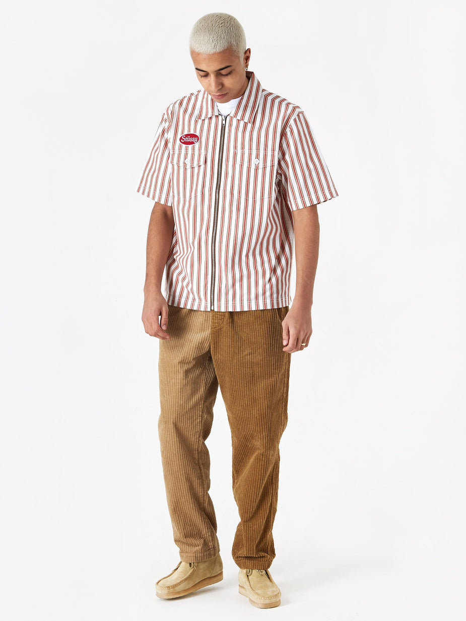 Stussy Stussy Garage Zip Up Shirt - Stripe - Other
