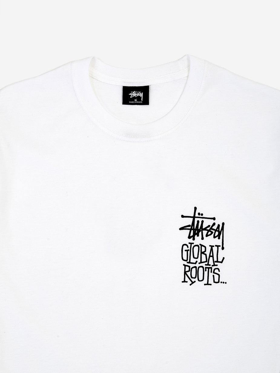 Stussy Stussy Global Roots Shortsleeve T-Shirt - White - White