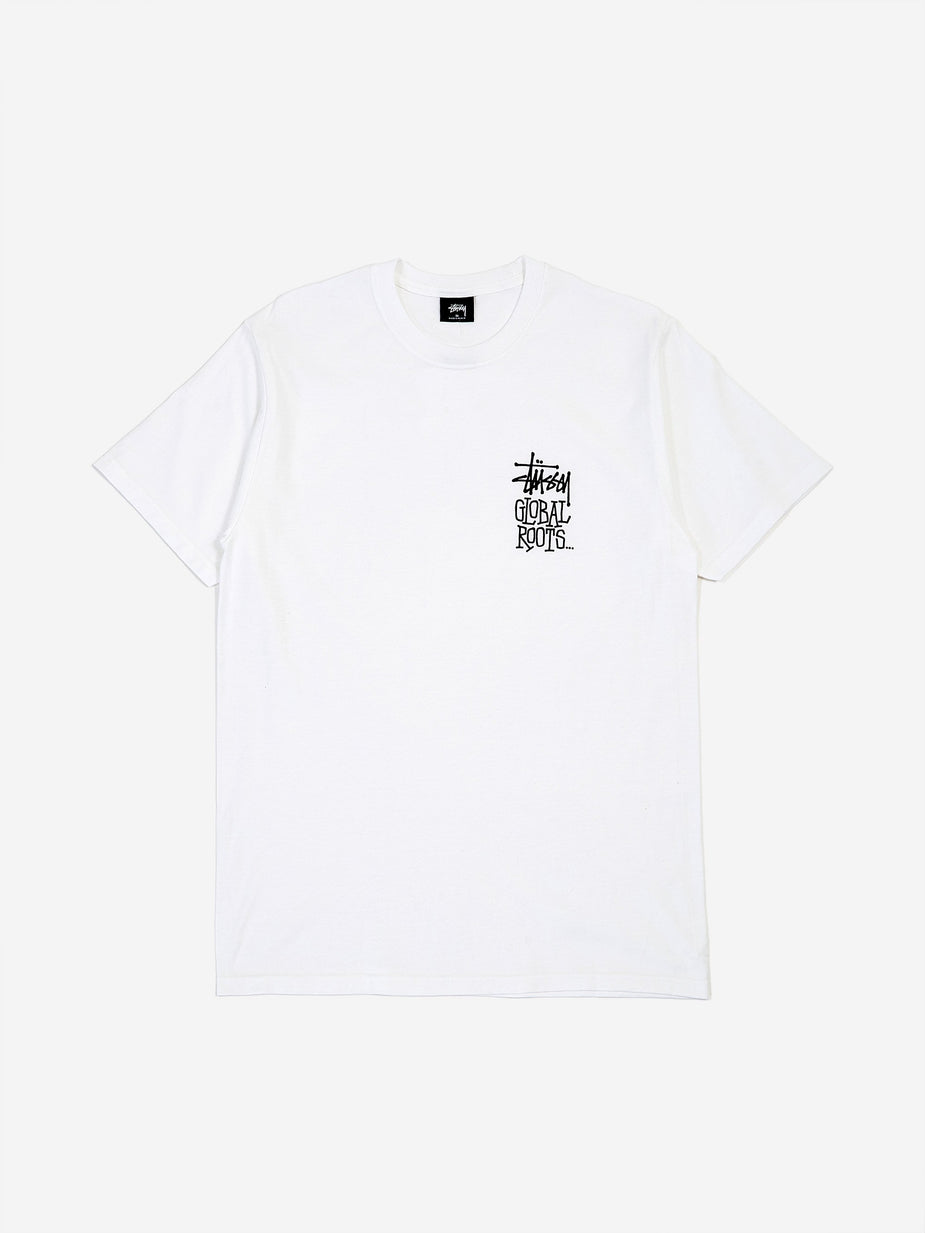 Stussy Stussy Global Roots Shortsleeve T-Shirt - White - White