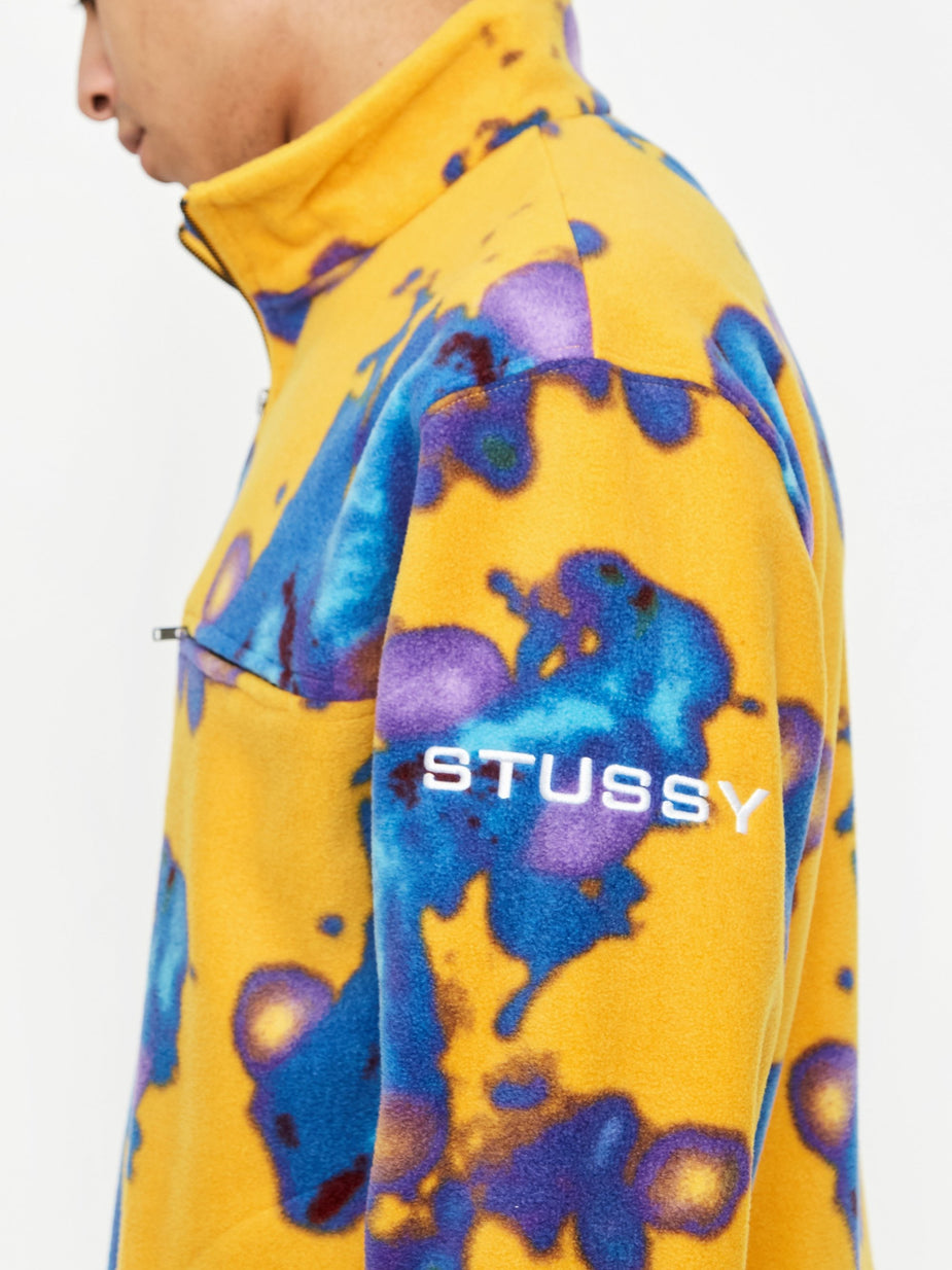 Stussy Stussy Half Zip Polar Mock Pullover - Tie Dye - Tie-Dye