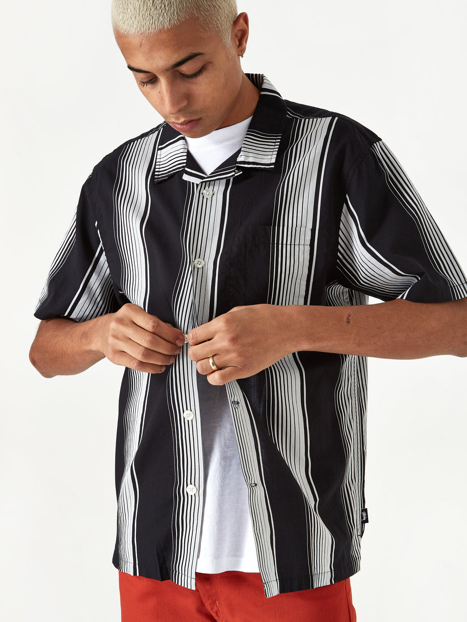 Stussy Stussy Jacquard Striped Shirt - Black - Black